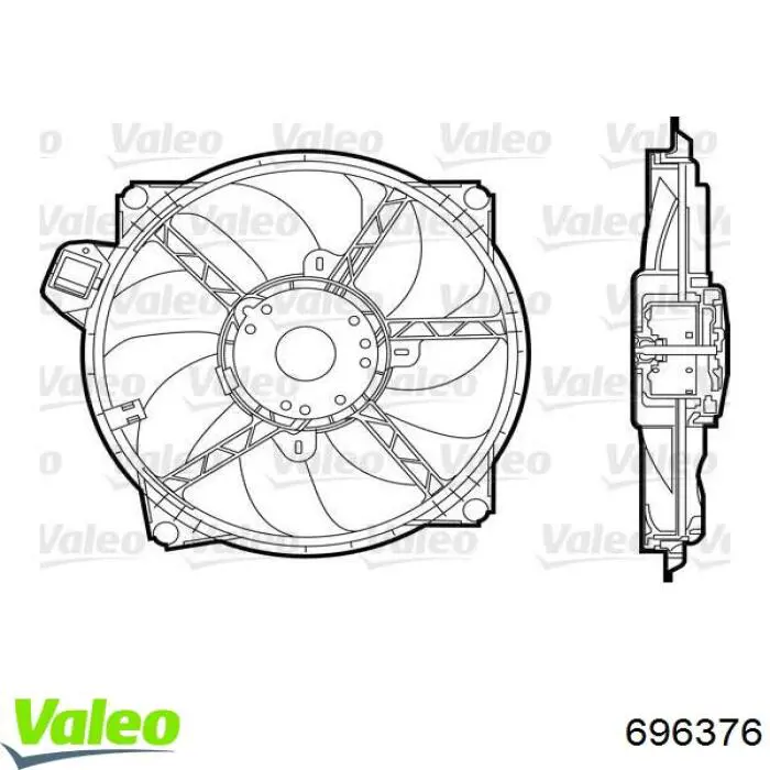 Ventilador elétrico de esfriamento montado (motor + roda de aletas) VALEO 696376 preço, a partir de 82,81 USD