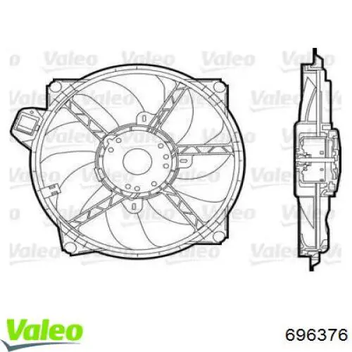 Compre 696376 VALEO Ventilador elétrico de esfriamento montado (motor + roda de aletas)