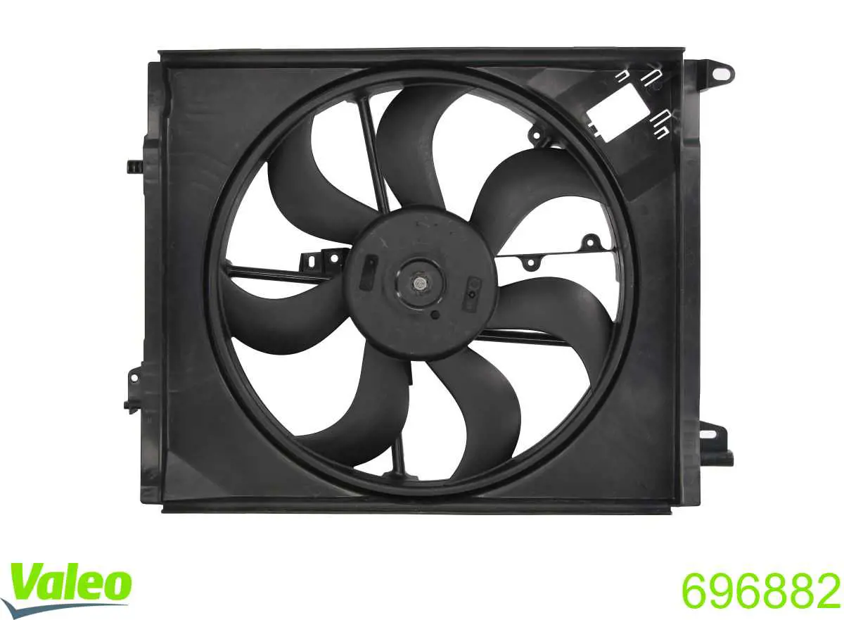 696882 VALEO Difusor do radiador de esfriamento, montado com motor e roda de aletas
