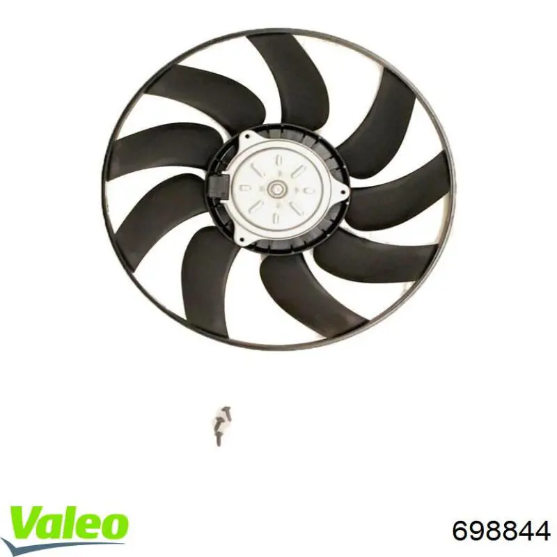 Ventilador elétrico de esfriamento montado (motor + roda de aletas) VALEO 698844