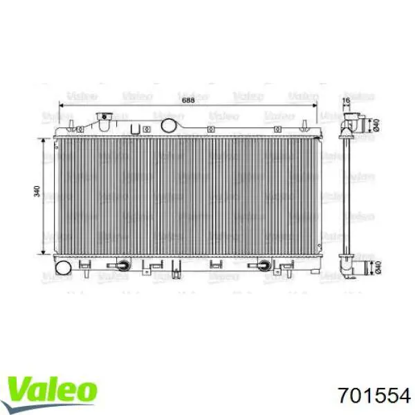Radiador de esfriamento de motor 613SBA041 TYC