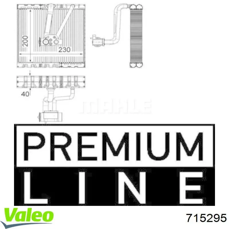 715295 VALEO Vaporizador de aparelho de ar condicionado