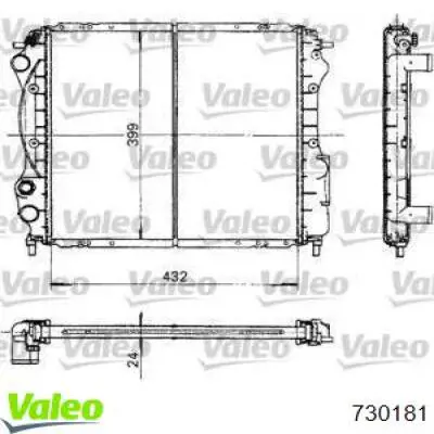 Radiador de esfriamento de motor 730181 VALEO
