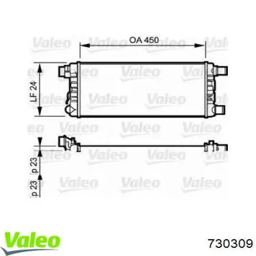 Radiador de esfriamento de motor 730309 VALEO