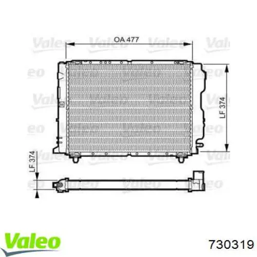 71735357 Fiat/Alfa/Lancia Radiador de esfriamento de motor