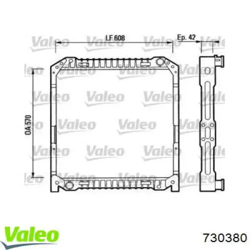 Radiador de esfriamento de motor 730380 VALEO