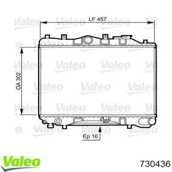730436 VALEO Radiador de esfriamento de motor
