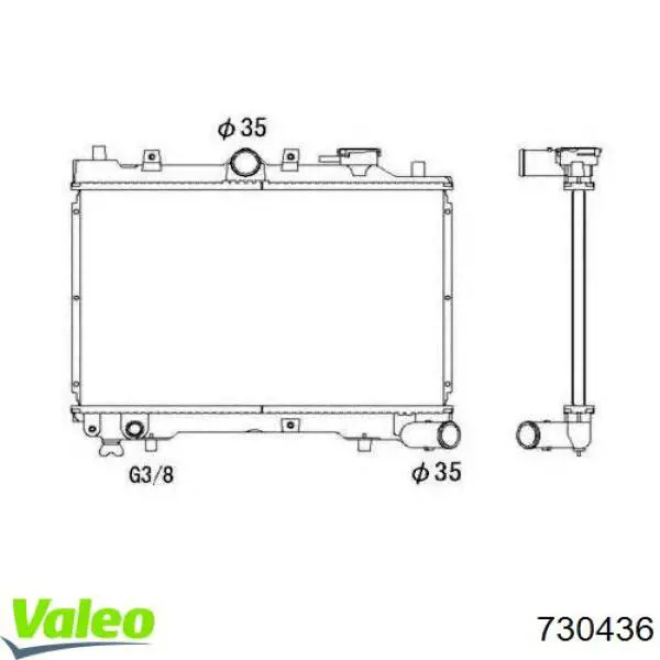 Radiador de esfriamento de motor VALEO 730436 preço, a partir de 111,50 USD
