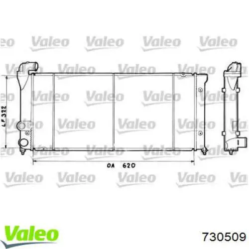 Radiador de esfriamento de motor 730509 VALEO