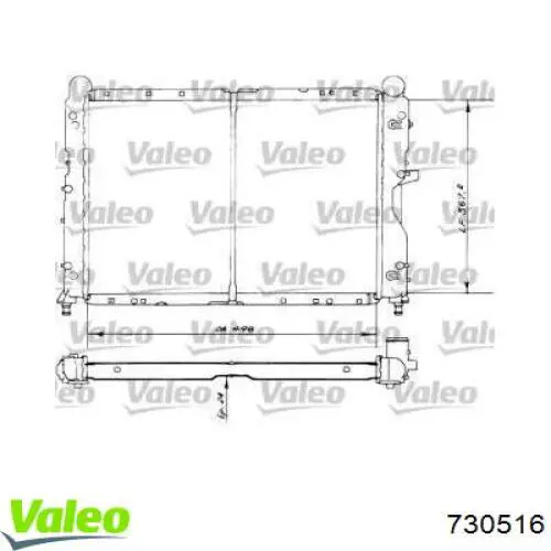 Radiador de esfriamento de motor 730516 VALEO
