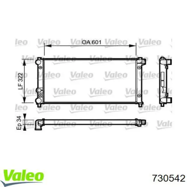 Compre 730542 VALEO Radiador de esfriamento de motor