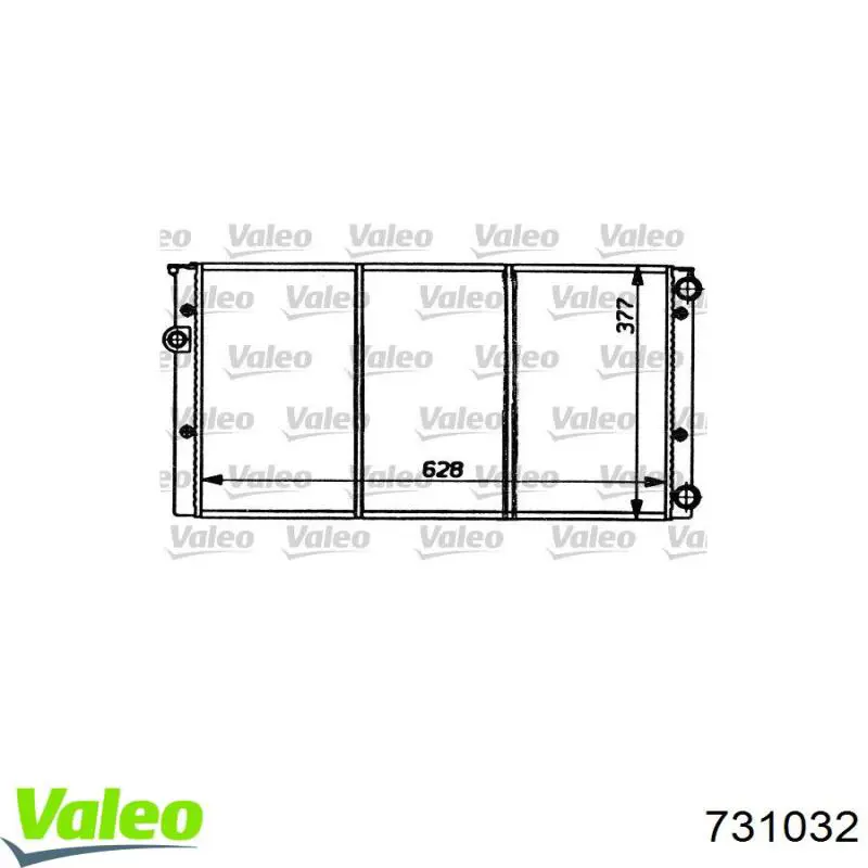 Radiador de esfriamento de motor 731032 VALEO