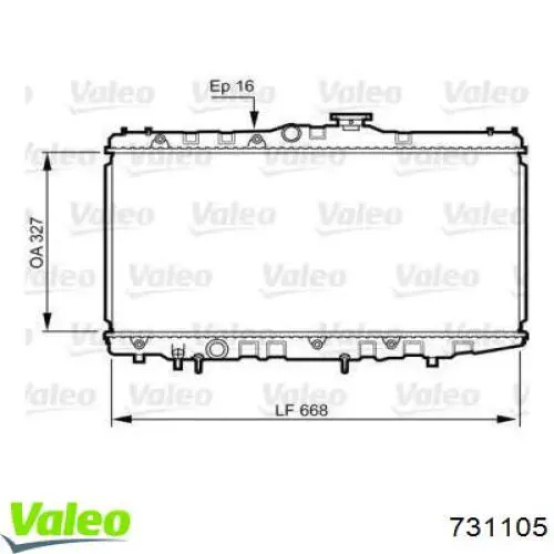 Compre 731105 VALEO Radiador de esfriamento de motor