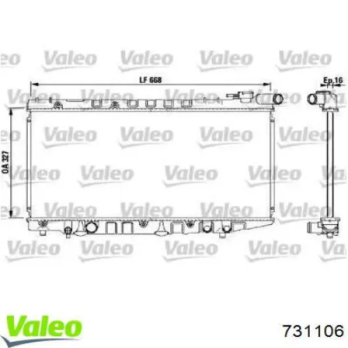 Radiador de esfriamento de motor 731106 VALEO