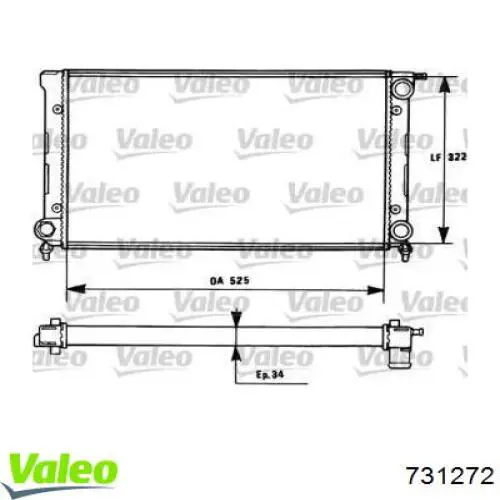 Radiador de esfriamento de motor VALEO 731272 preço, a partir de 36,95 USD