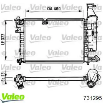 Radiador de esfriamento de motor 731295 VALEO