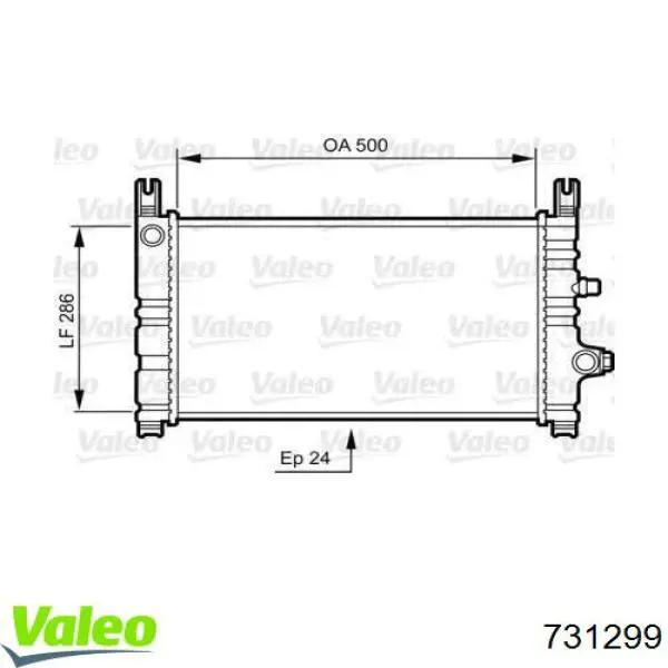 Radiador de esfriamento de motor VALEO 731299 preço, a partir de 122,58 USD