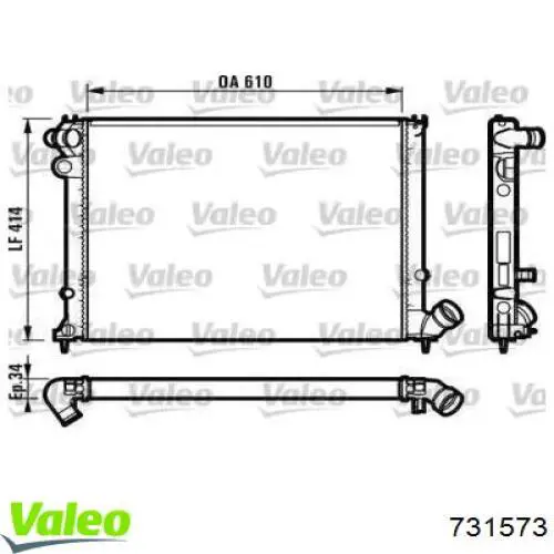 731573 VALEO Radiador de esfriamento de motor
