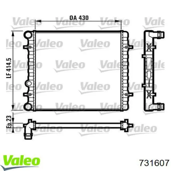 Compre 731607 VALEO Radiador de esfriamento de motor
