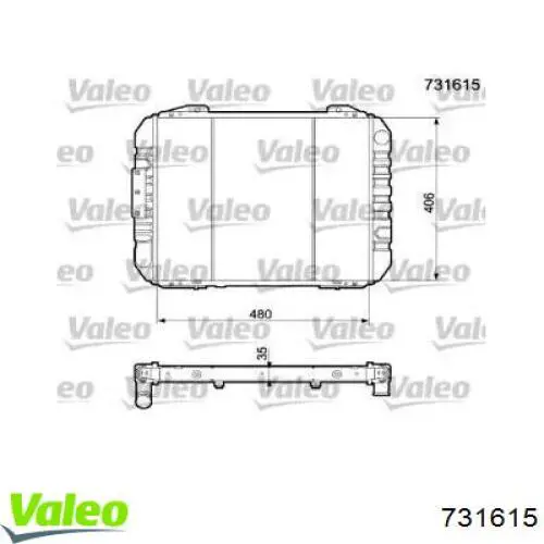 Radiador de esfriamento de motor VALEO 731615 preço, a partir de 107,72 USD