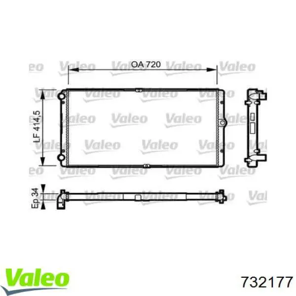 Radiador de esfriamento de motor VALEO 732177 preço, a partir de 111,47 USD