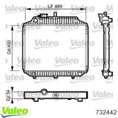 Radiador de esfriamento de motor 732442 VALEO