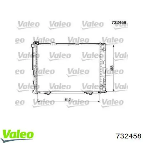 Radiador de esfriamento de motor 732458 VALEO