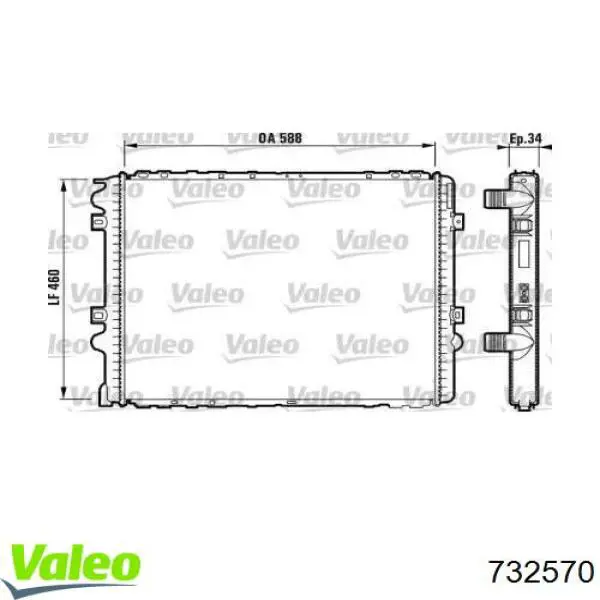 Radiador de esfriamento de motor VALEO 732570 preço, a partir de 209,63 USD