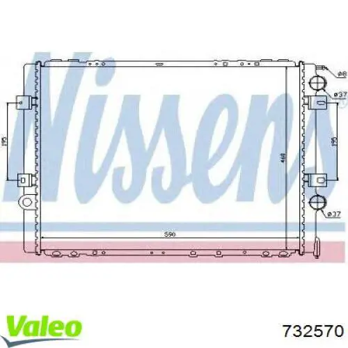 Compre 732570 VALEO Radiador de esfriamento de motor