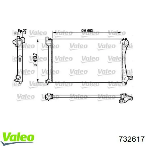 Radiador de esfriamento de motor VALEO 732617 preço, a partir de 80,16 USD