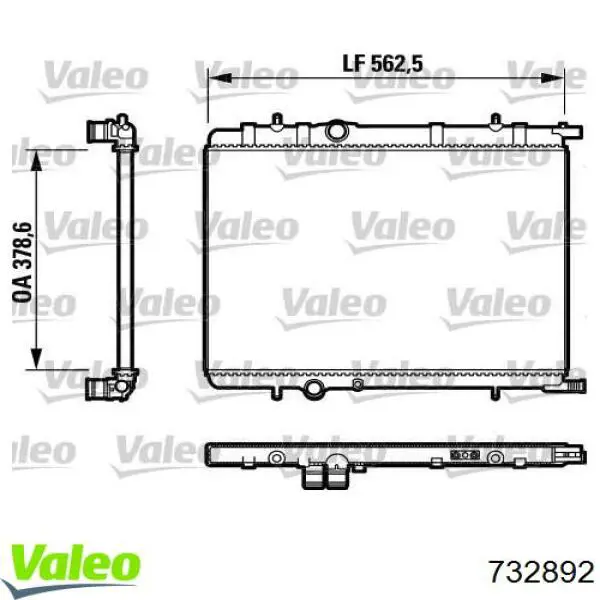 Compre 732892 VALEO Radiador de esfriamento de motor
