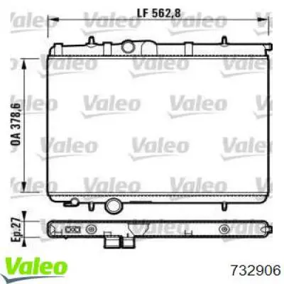 Radiador de esfriamento de motor 732906 VALEO
