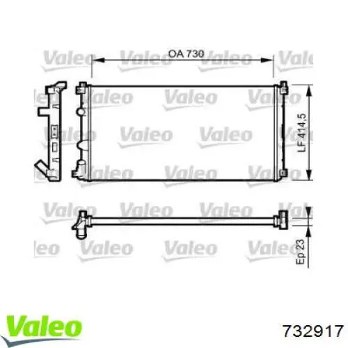 Radiador de esfriamento de motor VALEO 732917 preço, a partir de 100,48 USD