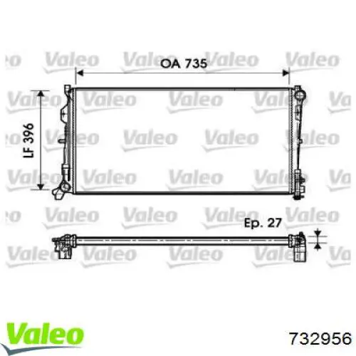 Compre 732956 VALEO Radiador de esfriamento de motor