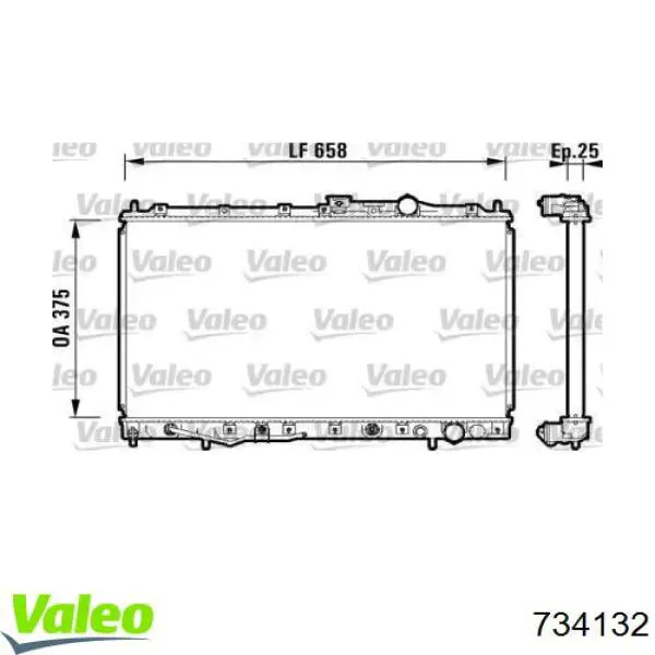 MB845796 Mitsubishi Radiador de esfriamento de motor