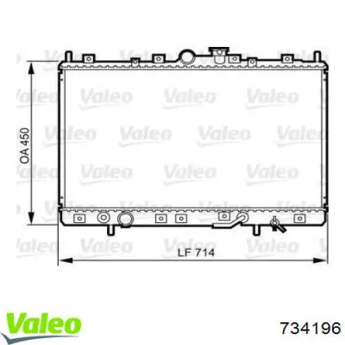 Compre 734196 VALEO Radiador de esfriamento de motor