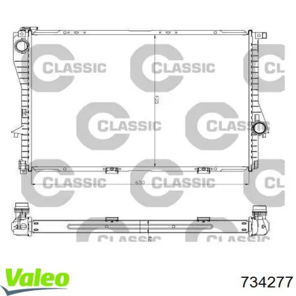 Compre 734277 VALEO Radiador de esfriamento de motor