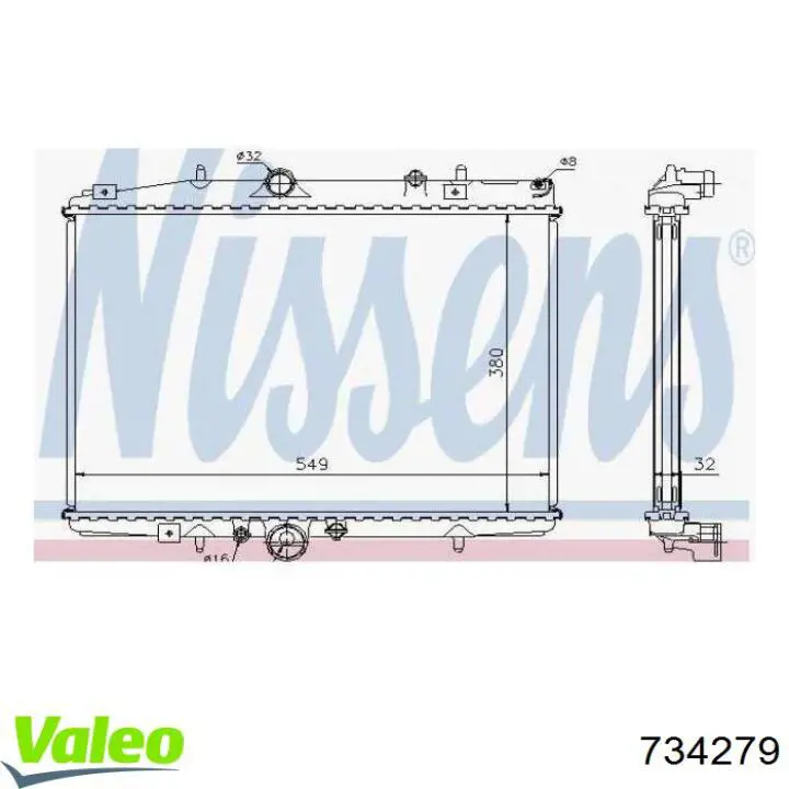 Radiador de esfriamento de motor VALEO 734279 preço, a partir de 97,95 USD