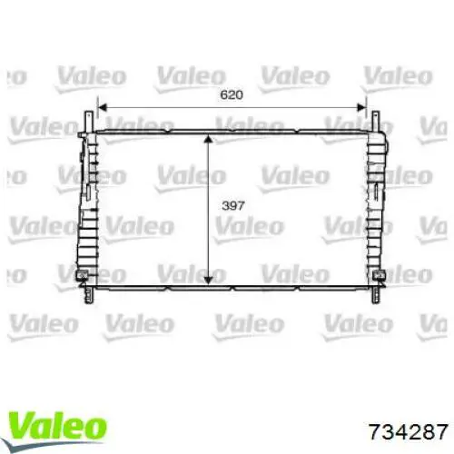 Compre 734287 VALEO Radiador de esfriamento de motor