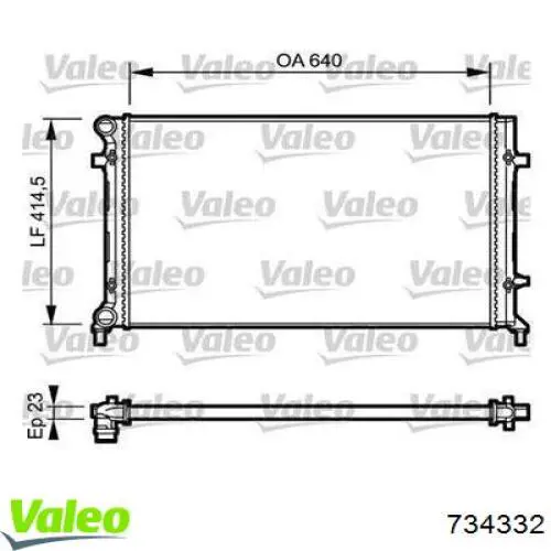 Radiador de esfriamento de motor VALEO 734332 preço, a partir de 67,48 USD