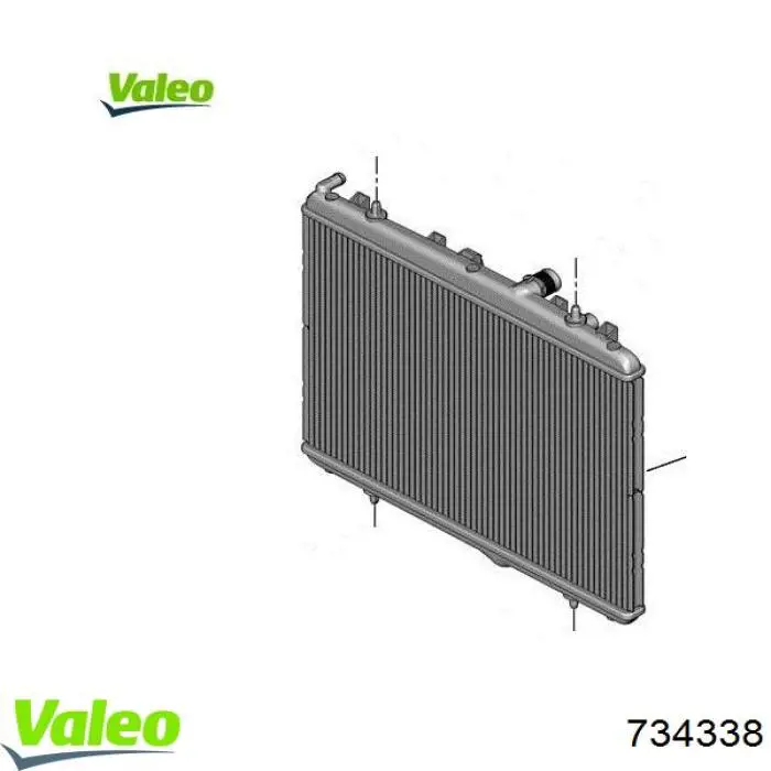 734338 VALEO Radiador de esfriamento de motor