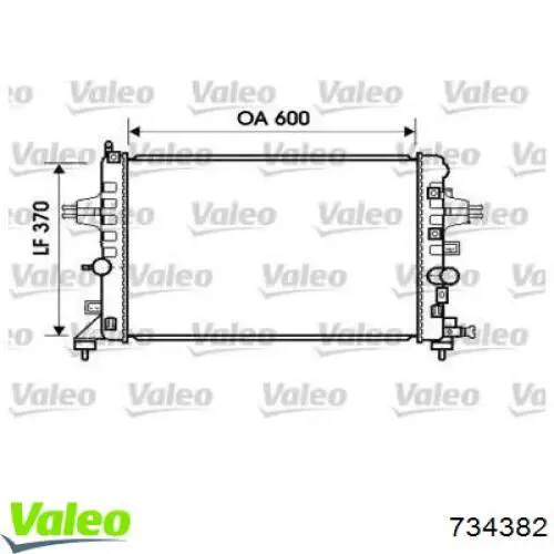 734382 VALEO Radiador de esfriamento de motor