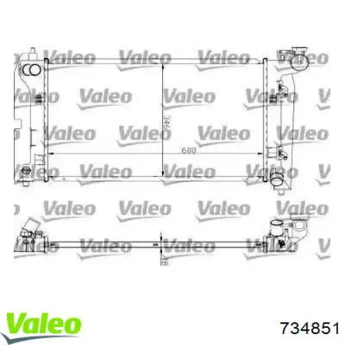 Radiador de esfriamento de motor VALEO 734851 preço, a partir de 76,27 USD