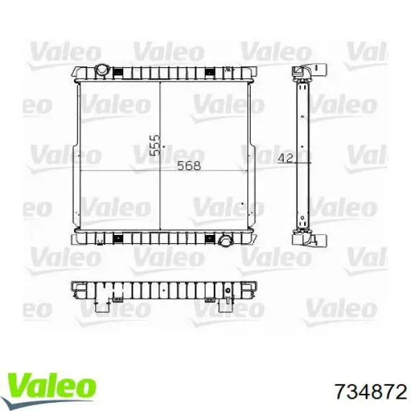 Compre 734872 VALEO Radiador de esfriamento de motor