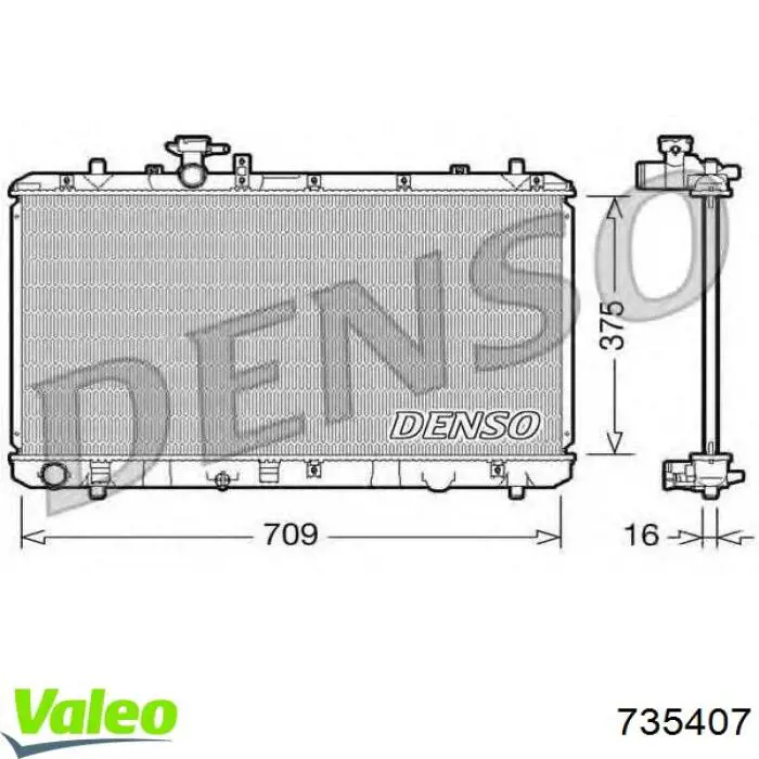 Compre 735407 VALEO Radiador de esfriamento de motor