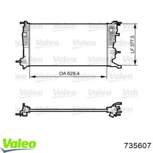Compre 735607 VALEO Radiador de esfriamento de motor