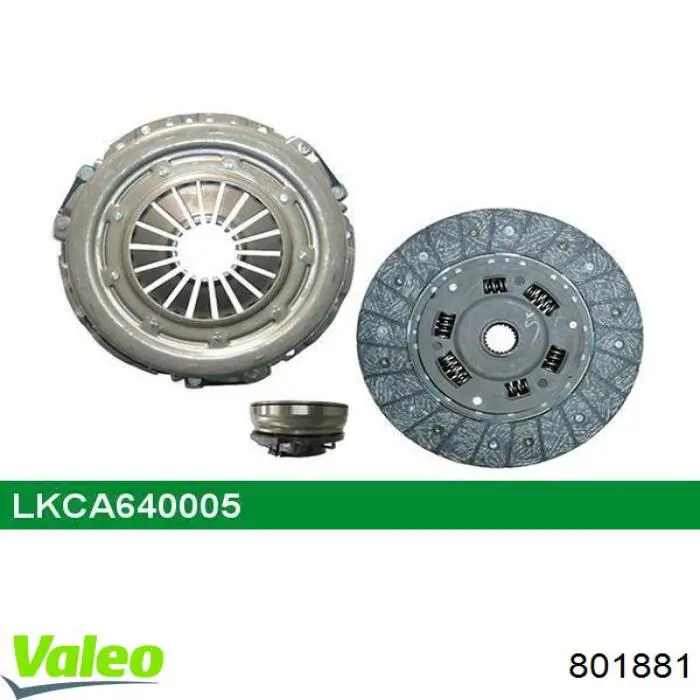 Kit de embraiagem (3 peças) 801881 VALEO