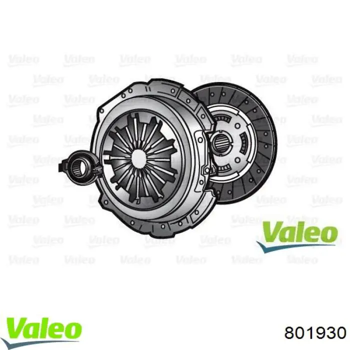 Kit de embraiagem (3 peças) 801930 VALEO