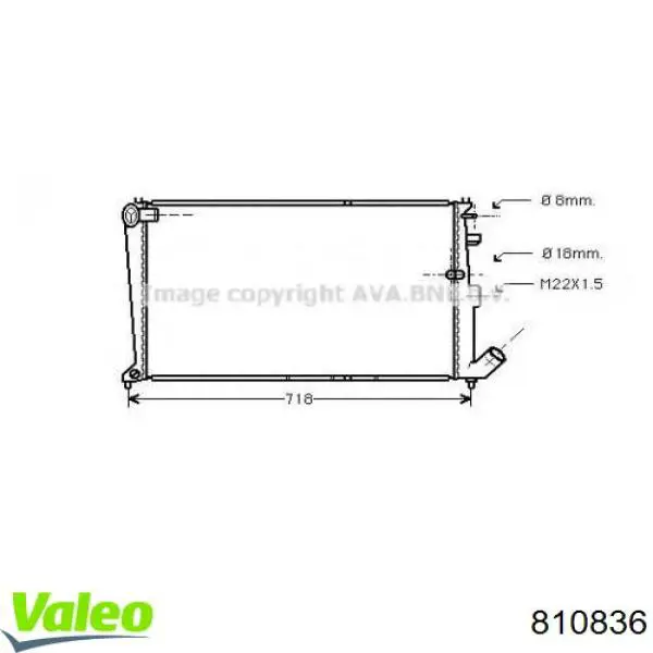 Compre 810836 VALEO Radiador de esfriamento de motor