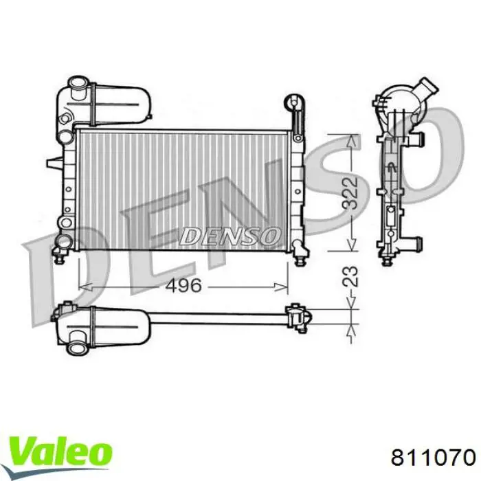Compre 811070 VALEO Radiador de esfriamento de motor